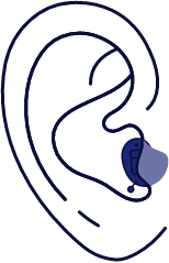 Receiver-in-Canal hearing aids illustration